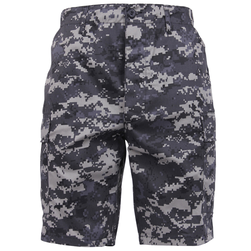Mens Camo Poly/Cotton BDU Cargo Shorts