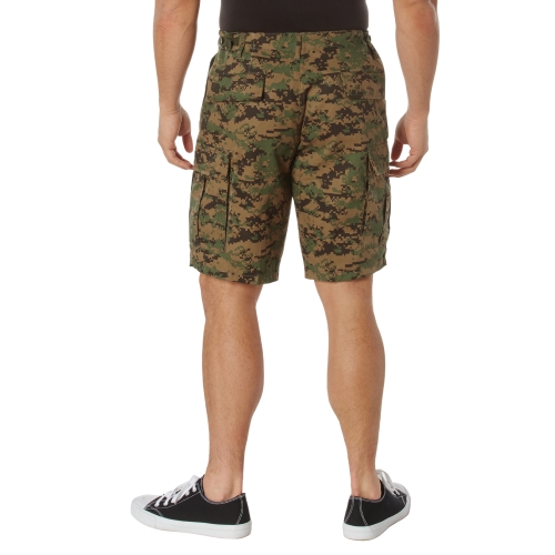 Mens Camo Poly/Cotton BDU Cargo Shorts