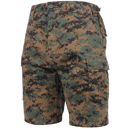 Mens Camo Poly/Cotton BDU Cargo Shorts
