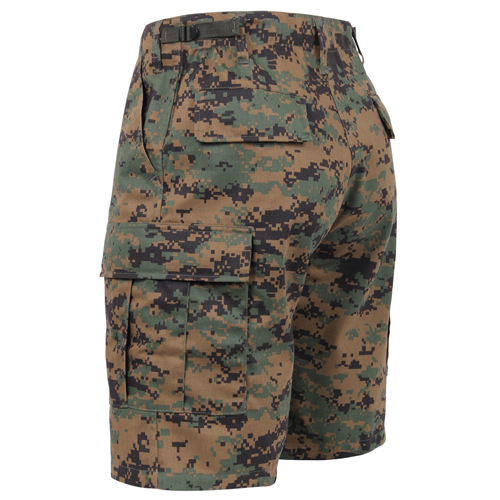Mens Camo Poly/Cotton BDU Cargo Shorts