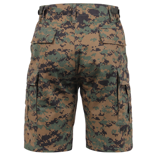 Mens Camo Poly/Cotton BDU Cargo Shorts