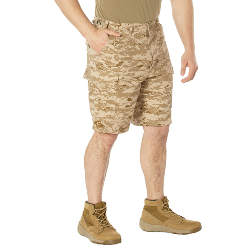 Mens Camo Poly/Cotton BDU Cargo Shorts