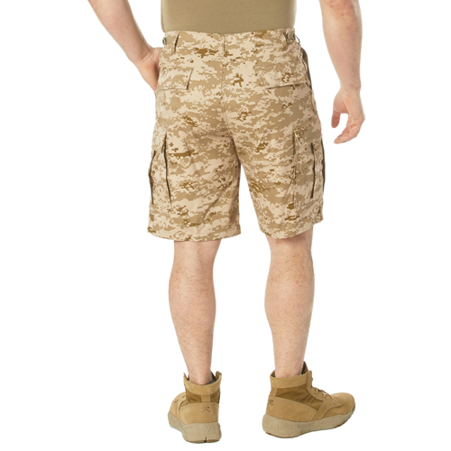 Mens Camo Poly/Cotton BDU Cargo Shorts