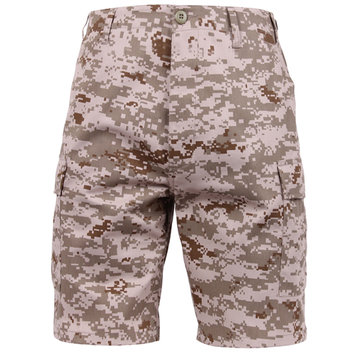 Mens Camo Poly/Cotton BDU Cargo Shorts