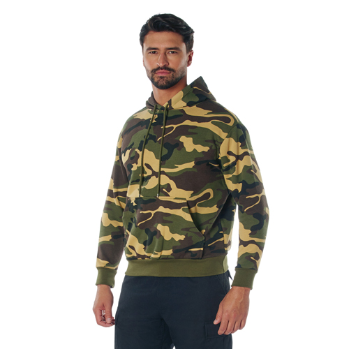 Mens Camo Pullover Hooded Sweatshirt
