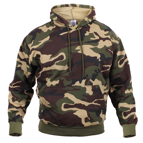 Mens Camo Pullover Hooded Sweatshirt