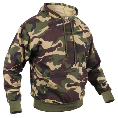 Mens Camo Pullover Hooded Sweatshirt