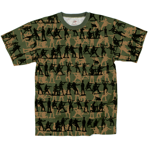 Mens Vintage Camo Soldier T-Shirt