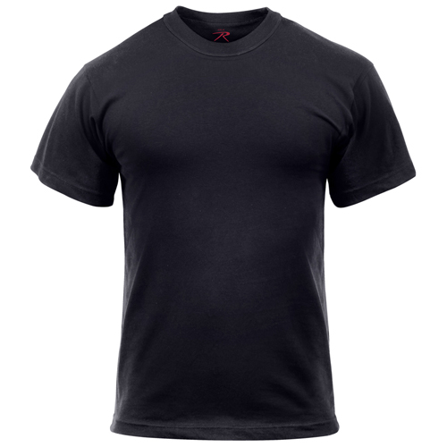 Mens Solid Color Polycotton Military T-Shirt