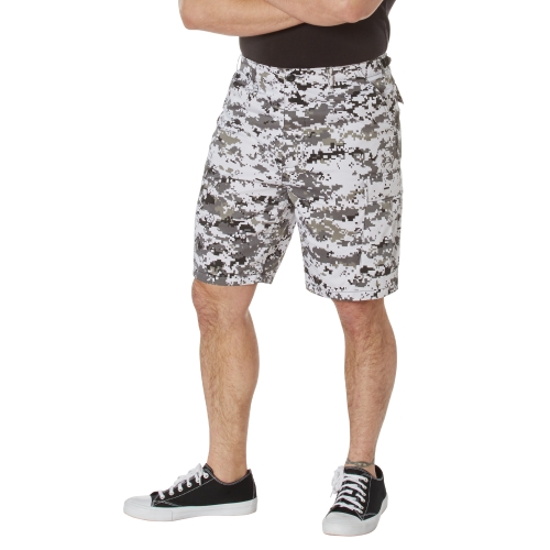 Mens Camo Poly/Cotton BDU Cargo Shorts