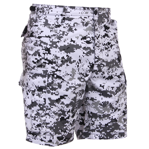 Mens Camo Poly/Cotton BDU Cargo Shorts