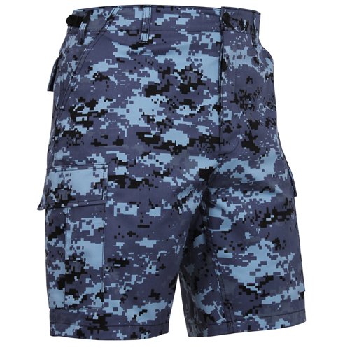 Mens Camo Poly/Cotton BDU Cargo Shorts