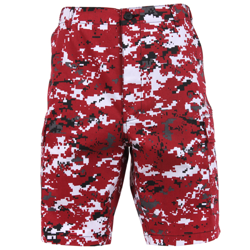Mens Camo Poly/Cotton BDU Cargo Shorts