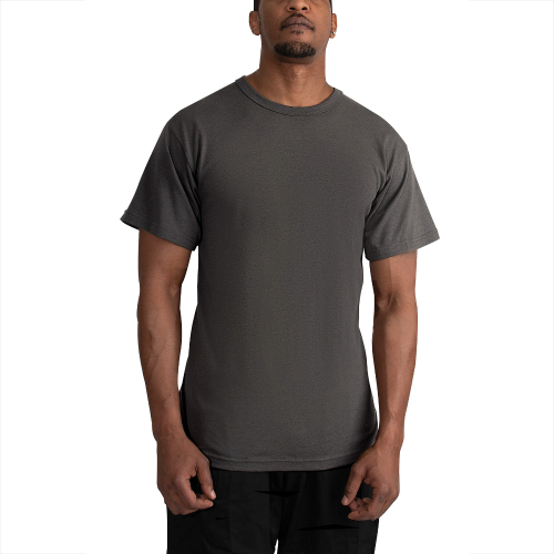 Mens Solid Color Polycotton Military T-Shirt