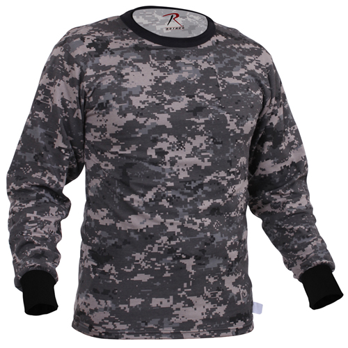 Mens Long Sleeve Digital Camo T-Shirts