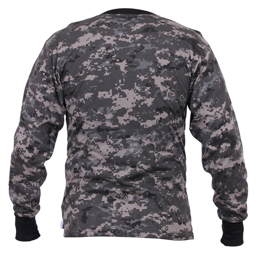 Mens Long Sleeve Digital Camo T-Shirts