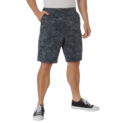 Mens Camo Poly/Cotton BDU Cargo Shorts