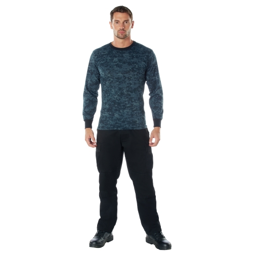 Mens Long Sleeve Digital Camo T-Shirts