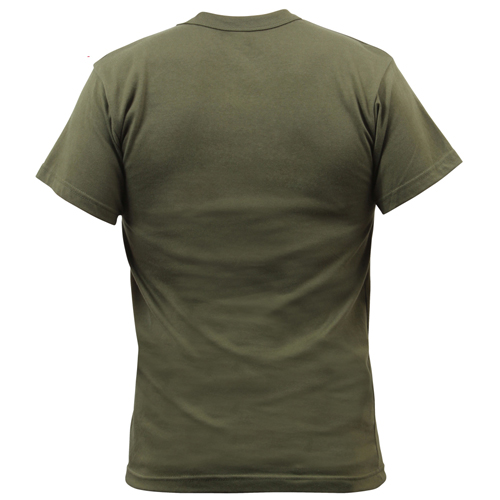 Mens Solid Color Polycotton Military T-Shirt