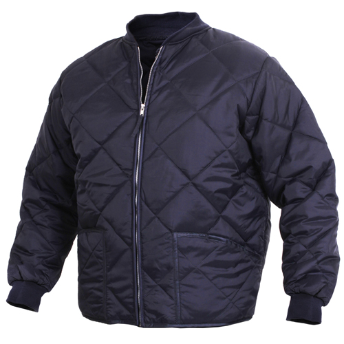 Mens Diamond Nylon Quilted Flight Jacket