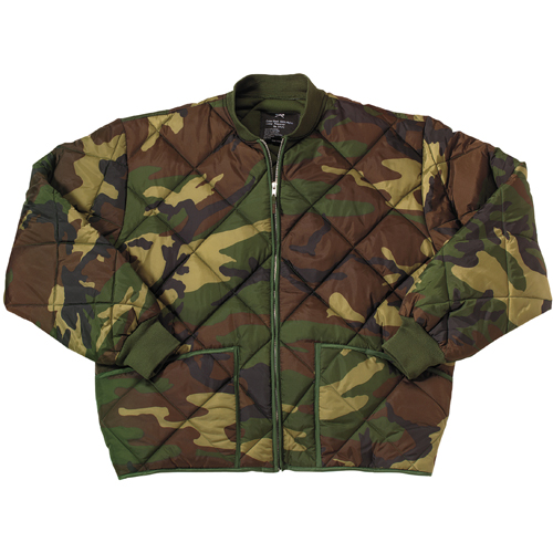 Mens Diamond Nylon Quilted Flight Jacket