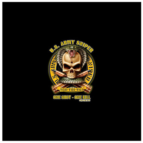 Mens Black Ink U.S. Army Sniper T-Shirt