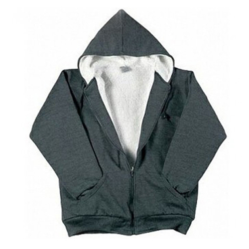 Mens Heavyweight Sherpa Lined Zippered Sweatshirt