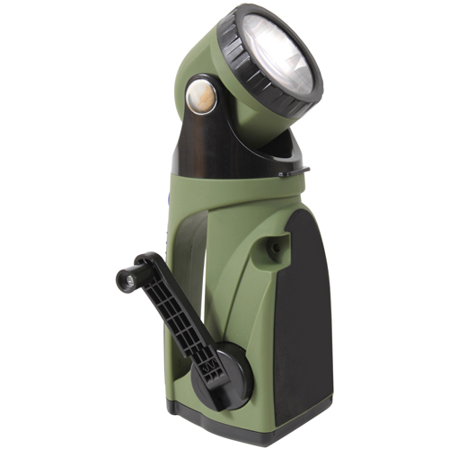 9 LED Hand Crank Swivelhead Flashlight
