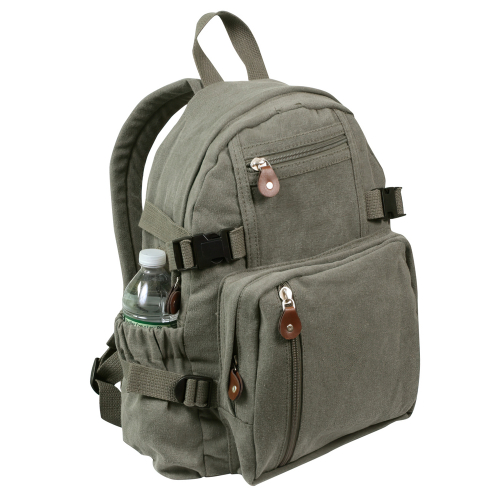 Vintage 24L Canvas Compact Backpack