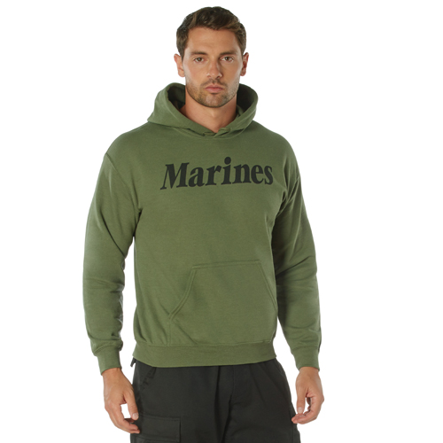Mens Marines Pullover Hooded Sweatshirt