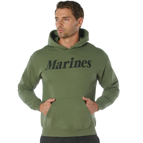 Mens Marines Pullover Hooded Sweatshirt