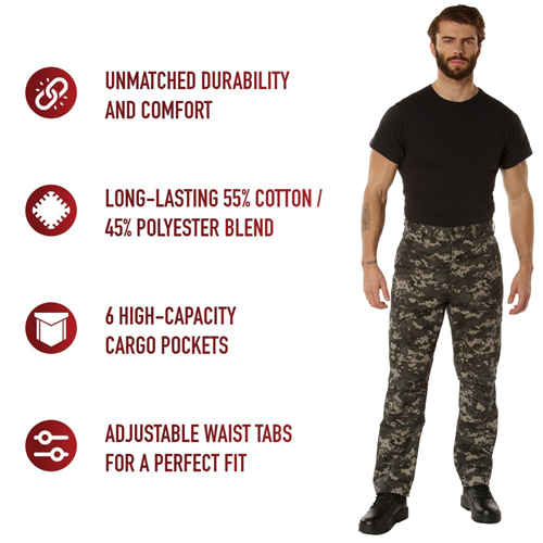 Ultra Force Digital Camo Tactical BDU Uniform Pant