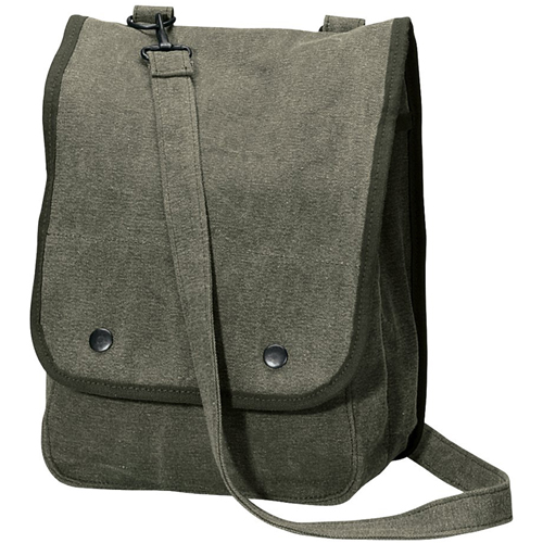 Vintage Canvas Map Case Shoulder Bag