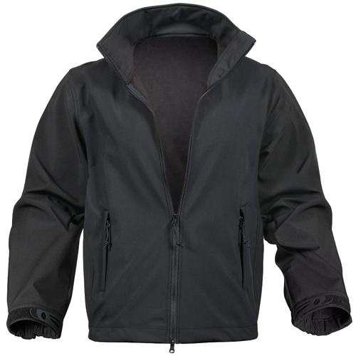 Mens Black Soft Shell Uniform Jacket