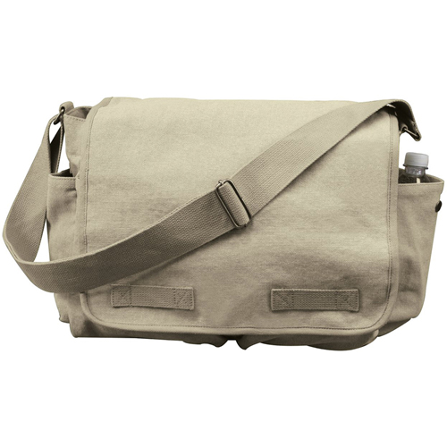 Vintage Washed Canvas Messenger Bag