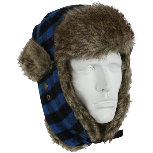 Plaid Fur Flyers Hat