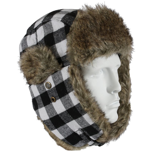 Plaid Fur Flyers Hat