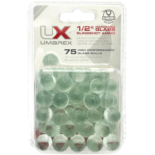 Umarex 75Ct Slingshot Ammo 1/2 Inch Hardened Glass