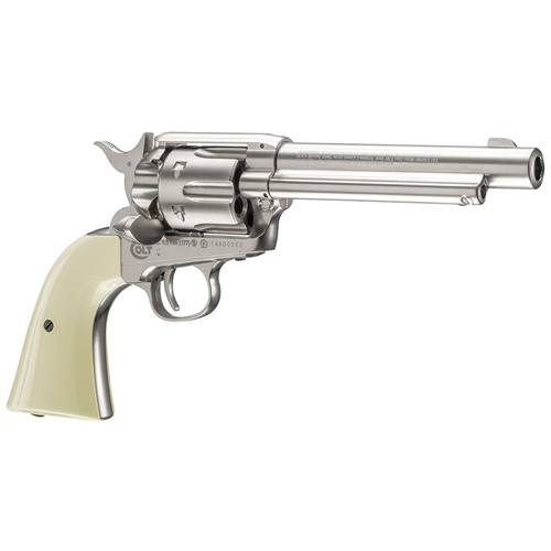 Colt Peacemaker Nickel BB Revolver - Steel BB