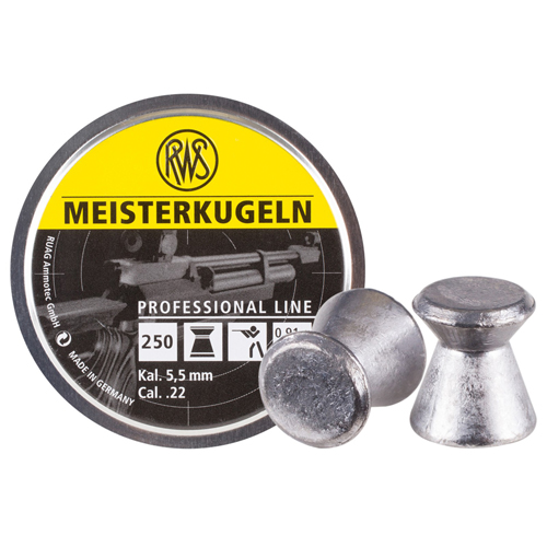 RWS Meisterkugeln .22 14gr Flat Nose Pellets 250ct