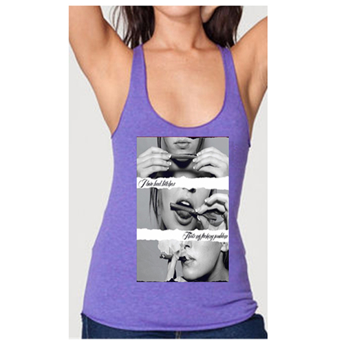 Bad Bitches Purple Womens Custom Tank Top