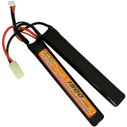 7.4V 1500mAh LiPo Airsoft Crane Stock Battery
