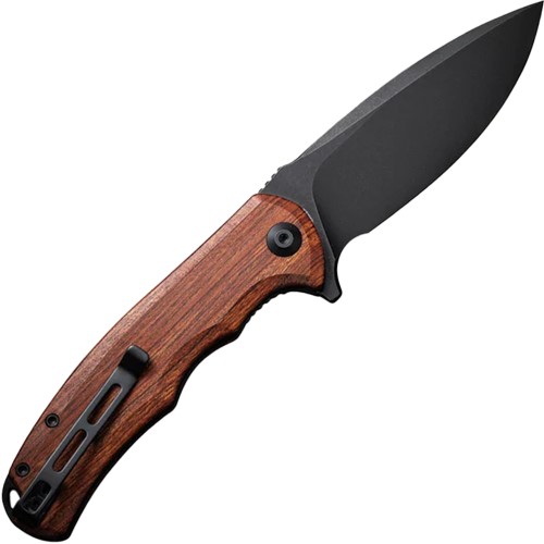 Unleash the Civivi Praxis Flipper Knife, showcasing a wooden handle, now at Gorillasurplus.com. Elevate your EDC with style and reliability in every cut.