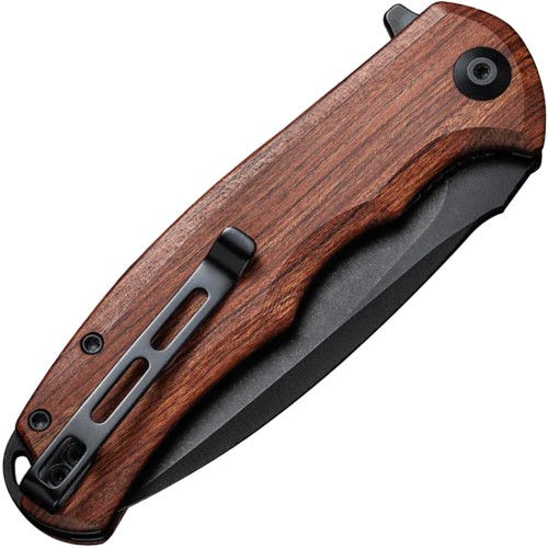 Unleash the Civivi Praxis Flipper Knife, showcasing a wooden handle, now at Gorillasurplus.com. Elevate your EDC with style and reliability in every cut.