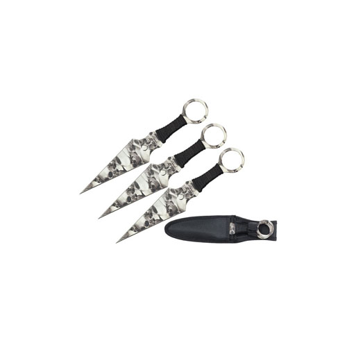 Set Of 3 Zombie Skull Throwing Knife