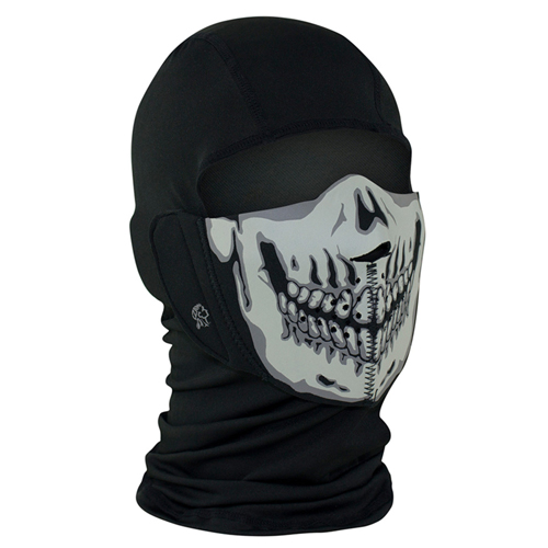 Zan Headgear Gray Skull Removable Half Face Mask