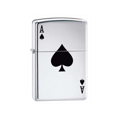 Zippo Lucky Ace High Polish Chrome Lighter
