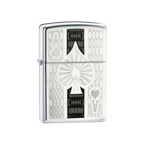 Zippo Ace High Polish Chrome Li8ghter
