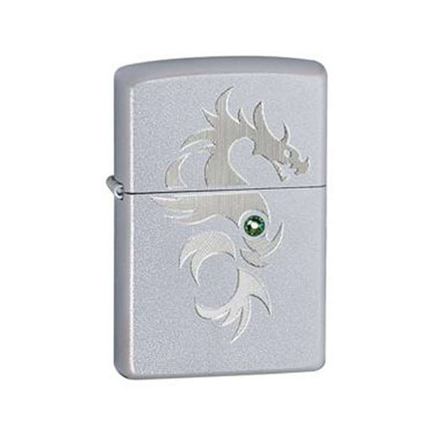 Zippo BL Dragon Satin Chrome Lighter