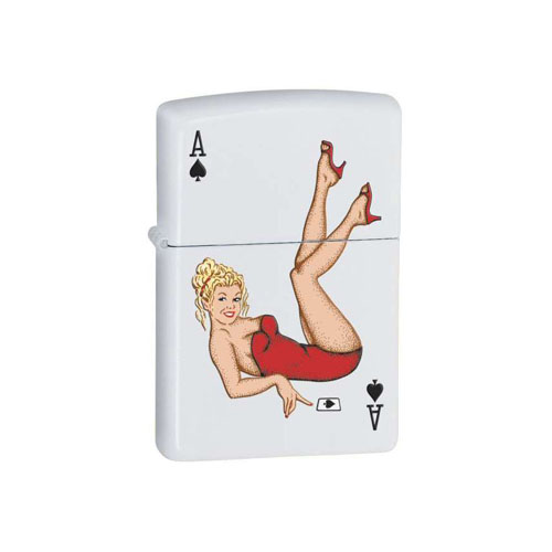 Zippo Lady Ace White Matte Lighter